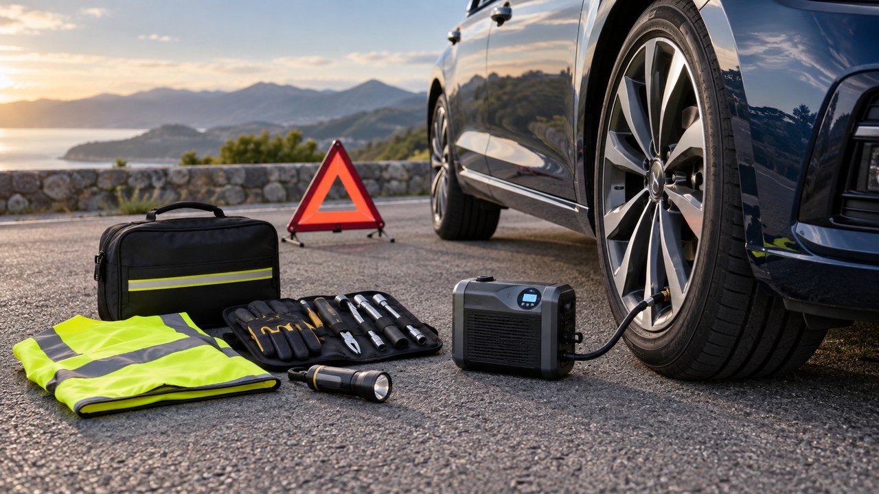 Tools & Emergency automotive accessories in use