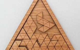 3002 Wooden Triangles Geometric Puzzle